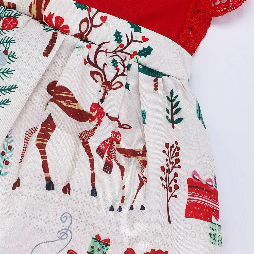 Рождественское боди для маленьких девочек; одежда с вырезом для малышей; комбинезон-пачка; боди; костюм; красная повязка на голову; одежда красного цвета