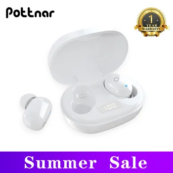 

Pottnar New In Ear TWS Bluetooth5.0 Earphone Bass Stereo Wireless Cancellation With Mic Handsfree Earbuds AI Control for Phone