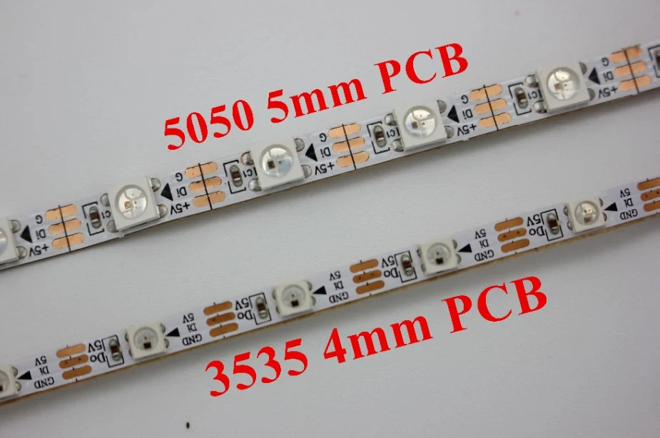 Прибор приемно-DC5V SK6812MINI 3535 и 5050 RGB светодиодный пиксель полосы 60 Светодиодный s/m 4 мм 5 мм FPC 60 пикс./м WS2812B белая/черная печатная плата