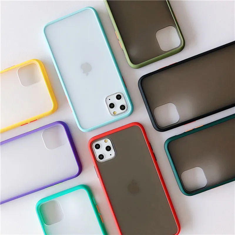 

Scrub Transparent Splice Candy Color PC+TPU Phone Cases For Samsung Galaxy S8 S9 S10 Plus Edge J4 J5 J6 J8 Prime 2018 J7 Core