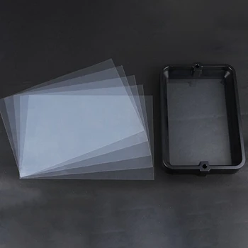 

Material Rack Black 178x120Mm with 5Pcs FEP Film for DLP SLA Wanhao D7 3D Printer Anodized Aluminium Resin Vat Steel Ring