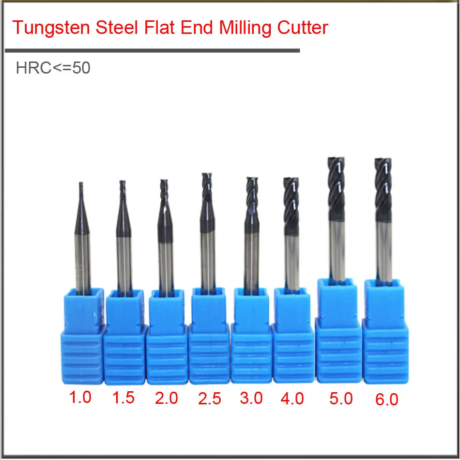 12mm 4 Flute HRC50 Carbide End Mill Machine Tungsten Steel CNC Milling Cutter