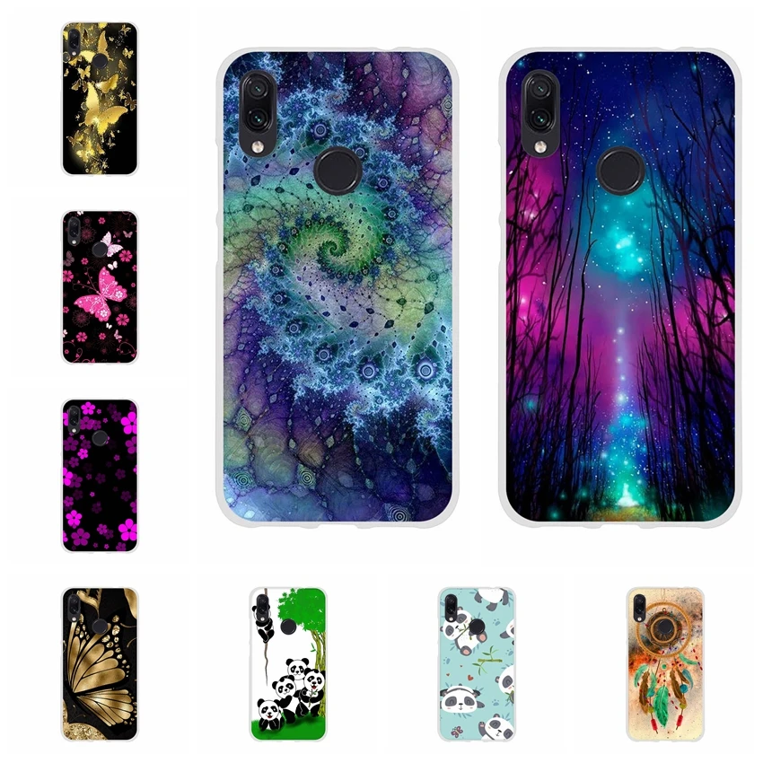 Xiaomi Redmi Note 7 Note7 PRO Case Silikon Lembut Fundas Xiaomi Redmi Note 7 Coque Hitam TPU Case Pelindung 6.3