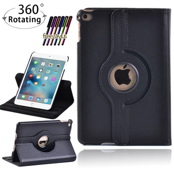 

For Apple Ipad Mini 4/5 7.9 Inch Tablet Case 360 Degree Rotating Stand Leather Protective Cover Case + Pen