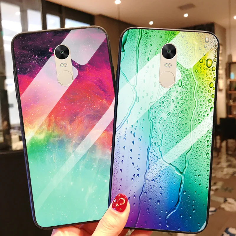 

For Xiaomi Redmi Note 4X 4 X Tempered Glass Boat Pattern Shockproof Case For Xiaomi Redmi Note 4X Cover Note4X