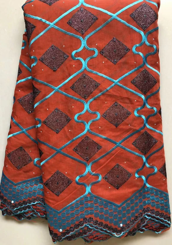 Дизайн французская нигерийская кружевная ткань высокого качества хлопок африканская сухая кружевная ткань свадебная швейцарская вуаль швейцарская HLL4454 - Цвет: As Pictures 3