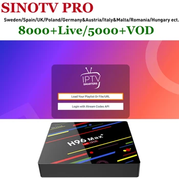 

IPTV Sweden 1Year Code H96 MAX+ TV BOX RK3328 Android 9.0 IPTV Netherlands Arabic Smart TV Box Top tv Box