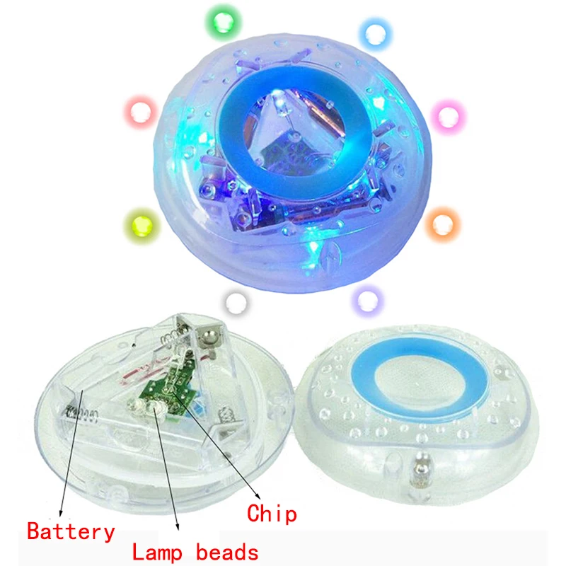 New children's bath floating light toy bathtub light underwater light waterproof colorful LED light toy swimming bath toy 5