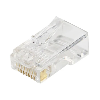 

3 PCS 8 Pins Network Cable Modular Plug Connector for CAT5 CAT5e Solid New