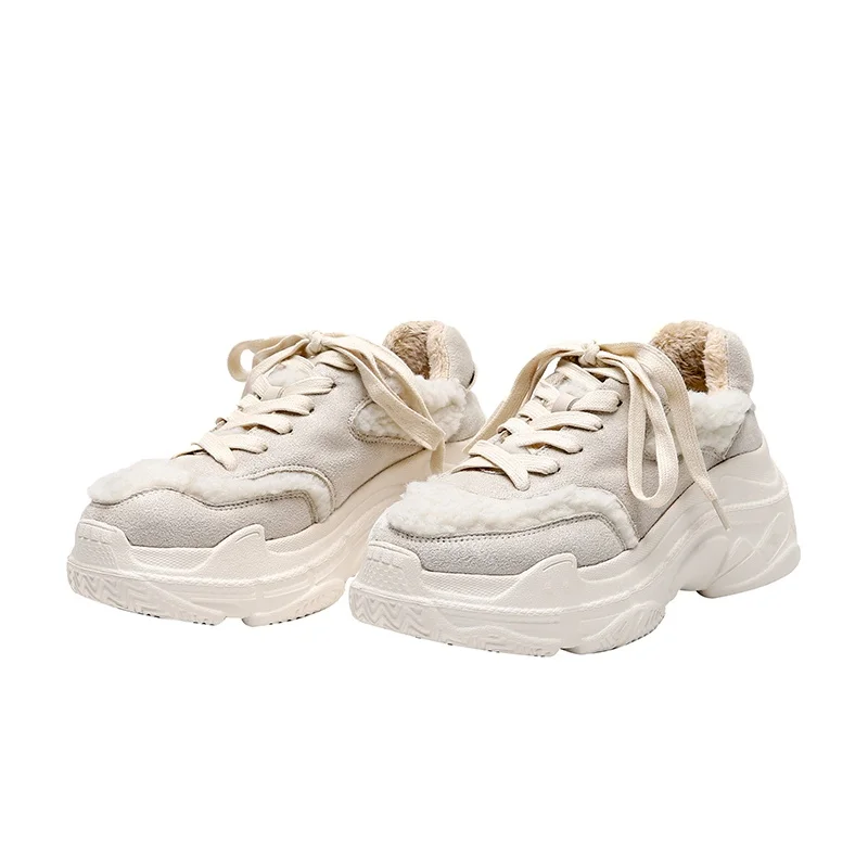 RizaBina/зимние женские кроссовки из натуральной кожи; теплая Вулканизированная обувь на платформе для женщин; обувь на меху; женская обувь; размер 35-39