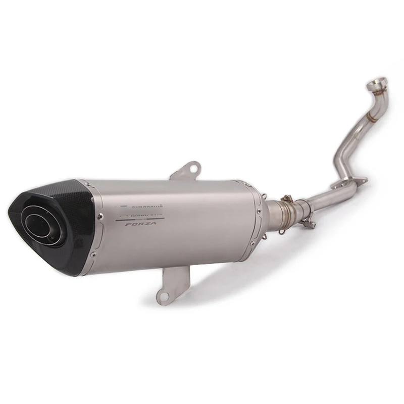 FORZA300 Motorcycle Exhaust System Pipe Front Link Exhaust Muffler End Tube Whole Set Pipe For- Honda forza300 Slip On