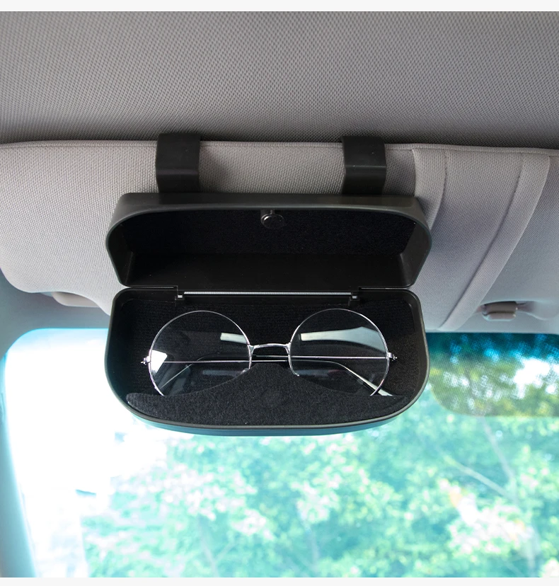 С Отделом для солнечных очков автомобиля солнцезащитный козырек Солнцезащитные очки держатель коробка для хранения автомобильные аксессуары Подходит для BMW Toyota Volkswagen
