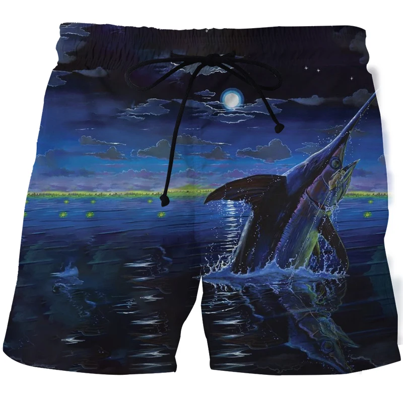 New men fishing beach shorts 3D men's shorts casual sports pants summer  breathable shorts quick-drying swimming shorts XXS-6XL