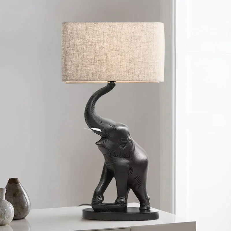 Modern Creative Elephant Table Lamps for Living Room Lamparas De Mesa Para El Dormitorio Art Deco Study Office Bed Lights | Лампы и