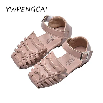 

Size 21-35 Girls Sandals Gladiator Style Girls Summer Shoes Candy Colors Baby Toddler Girl Knitted Sandals