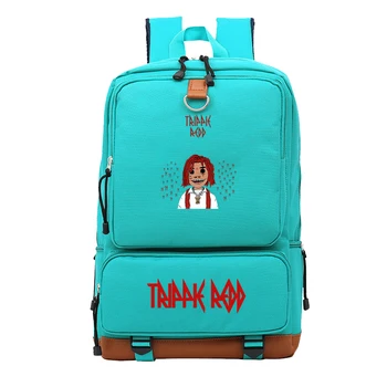 

Trippie Redd (Trippie) printed laptop backpack, men's black backpack. Youth travel backpack