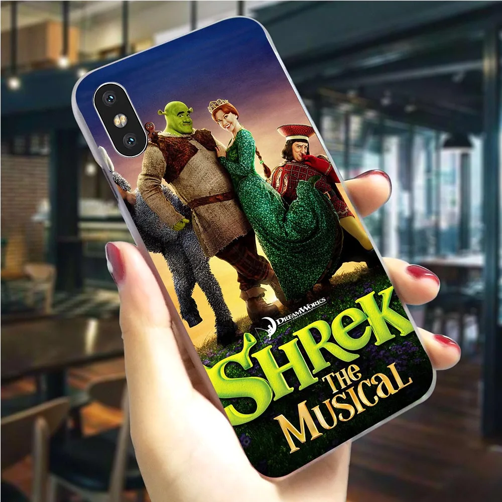 Защитный зеленый чехол для телефона Shrek для iPhone XR 5 5S SE 6 6 S/6 6S Plus 7 8/7 8 Plus X XS Max жесткий чехол - Цвет: K2517508