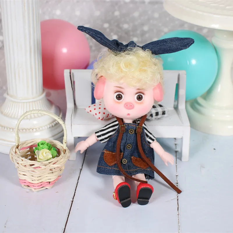 1/12 BJD кукла 26 шарнирное тело 15 см мини кукла новая Lucky pig ob11 кукла с экипировкой обувь макияж и Коробка Набор подарочных игрушек