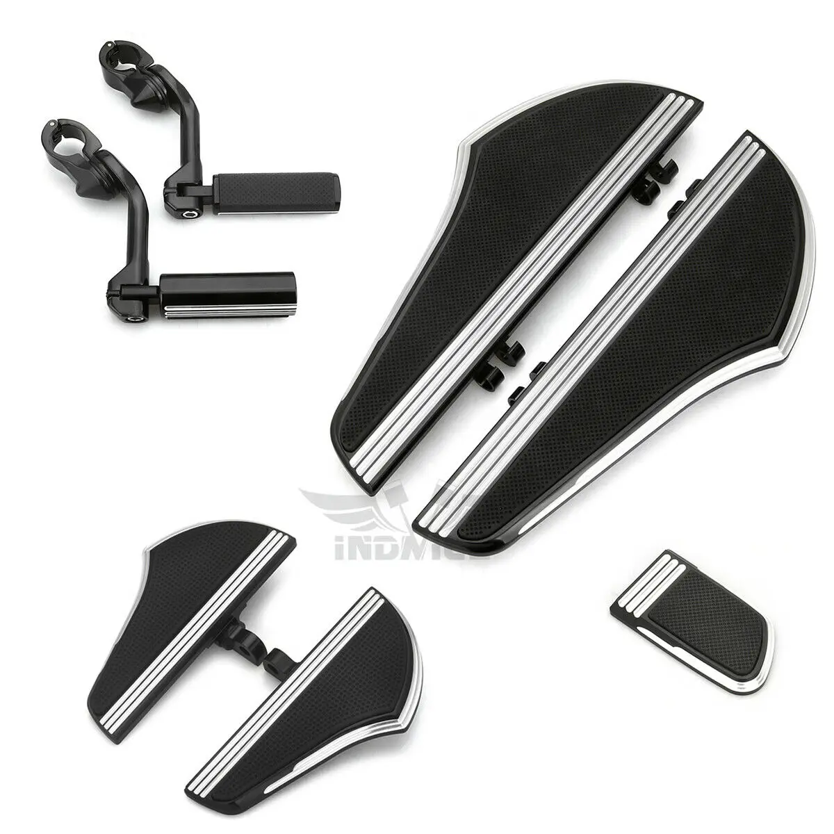 

Defiance Rider Rear Floorboards kits Highway Footrest pegs for harley street Road glide fltr footboards pedal covers 1980-2018