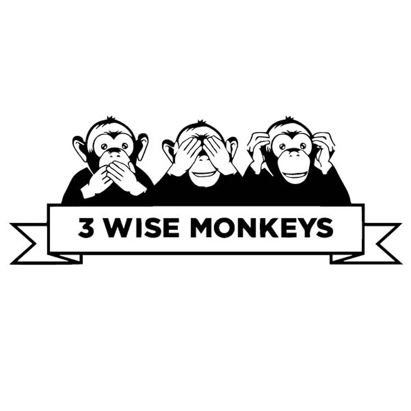

Car Sticker Creative 3 WISE MONKEYS Automobiles Motorcycles Exterior Accessories Vinyl Decals,20cm*7.6cm