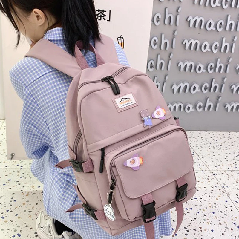 Ruina reporte alto Diehe mochila de Nylon impermeable para mujer, bolso escolar femenino de  alta calidad, mochila para chicas adolescentes, bolsos de viaje|Mochilas| -  AliExpress