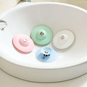 

Kitchen Bathroom Sink Plugs Drain Hair Strainer Stopper Basin Bath Supply Gadget Random Color