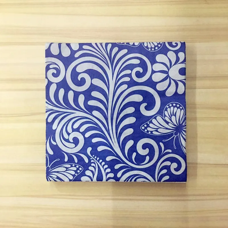 20 шт./упак. 33x33 см новые винтажные бумажные салфетки с цветами для кафе и из ткани