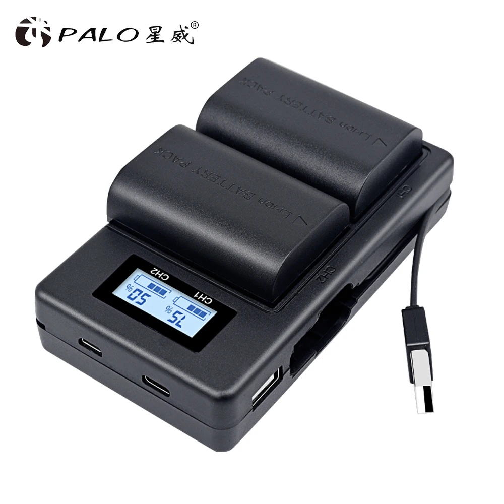 2850mAh LP E6 LPE6 LP-E6 LP-E6N Battery For Canon EOS 5DS R 5D Mark II 5D Mark III 6D 7D 80D 90D EOS 5DS R Camera LCD Charger