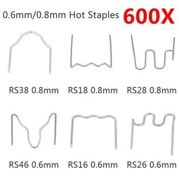 

600PCS 0.6/0.8mm Hot Stapler Staple For Plastic Welder Car Bumper Repair Using The Ramp Clamp Off