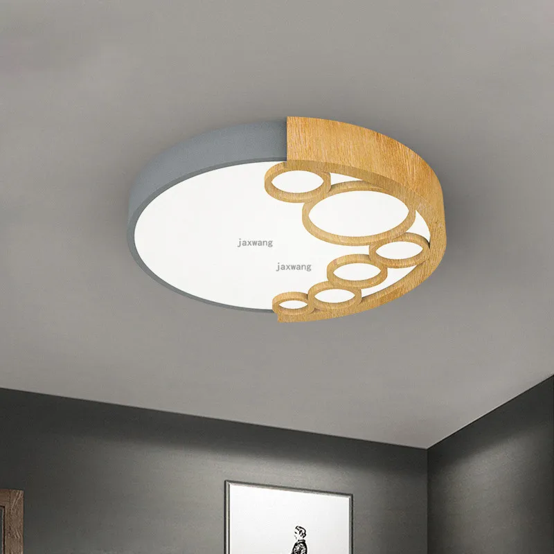 Nordic LED Wood Ceiling Lamp Living Room Minimalist Home Ceiling Lighting Bedroom Ceiling Light Kitchen Accessory Light Fixtuers