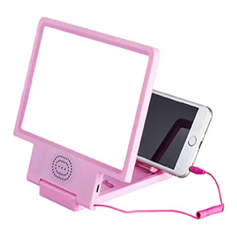 Amplificador de Tela Suporte para Vídeo Telefone Móvel Lupa Dobrável Ampliada Alta Fidelidade Som Suporte Amplificador Tela Vídeo 3d hd 2 Telefonia e Comunicação