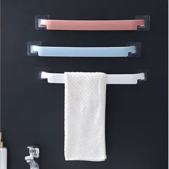 

3 pcs/lot Bathroom Adhesive Towel Storage Rack Slipper Holder Rack Kitchen Rag Rack Home Room Storage Shelves Space Saver