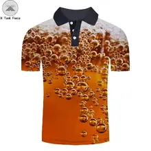 Новые мужские летние новые брендовые классические повседневные поло с 3D принтом Мужские рубашки в деловом стиле с коротким рукавом Блузка со стоячим воротником и футболки поло рубашка