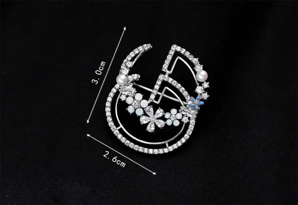 Donia jewelry Fashion high-end Korean brooch ladies hollow letter brooch AAA zircon clothing collar needle scarf pin