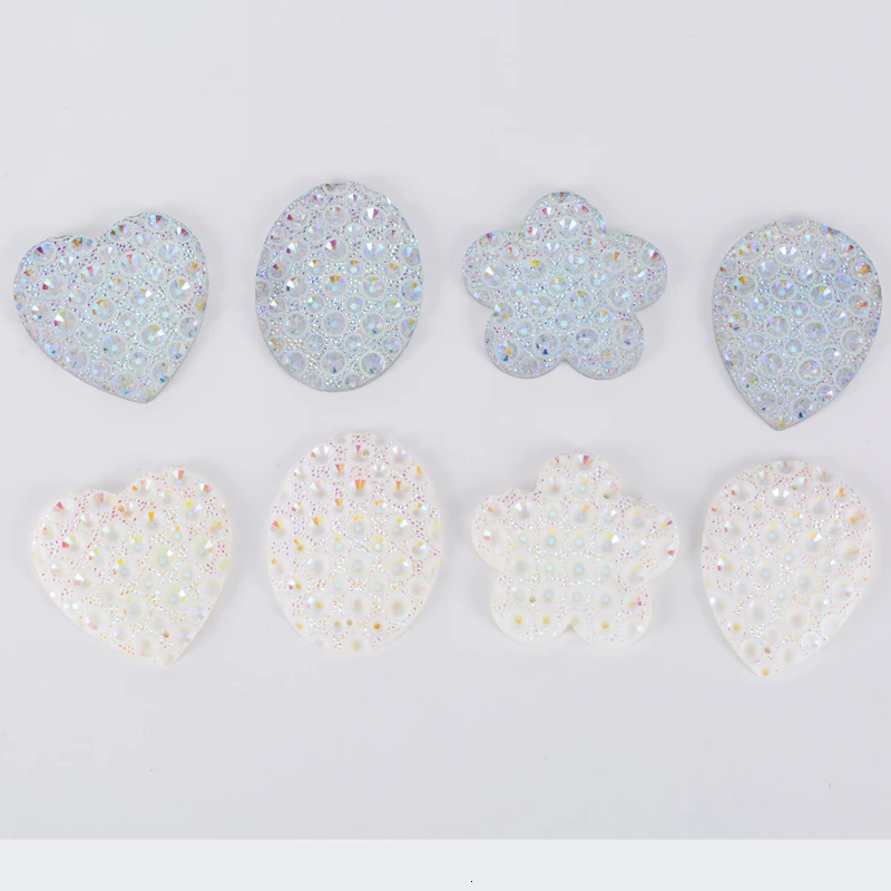 

Taidian Oval Tear Drop Heart Star Regin Gems Fashion Sew On Rhinestones For DIY Jewelry Accessories AB Color100pieces/lot