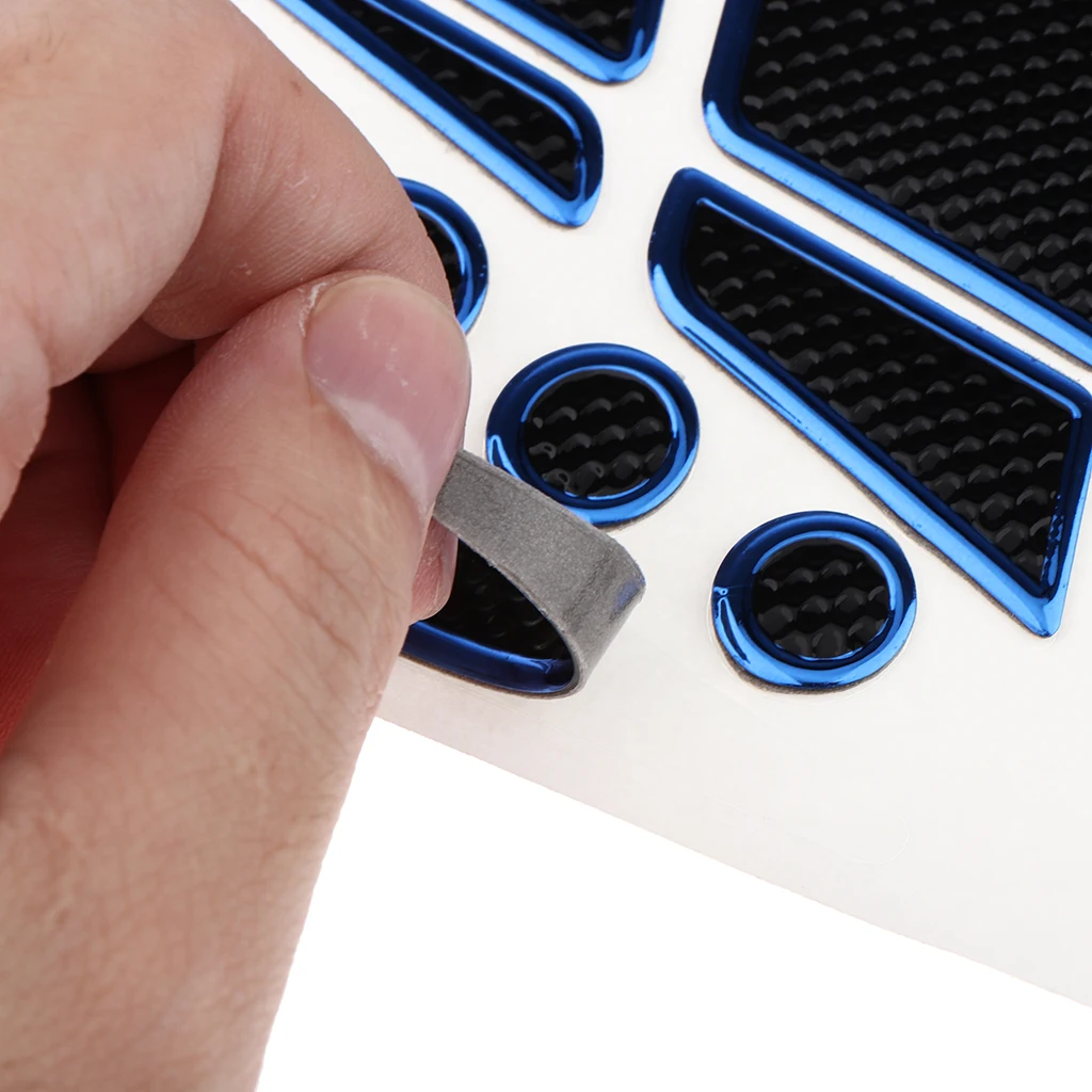 3D Carbon Fiber Look Motorcycle Sport Tank Gas Protector Pad Sticker Universal Fit