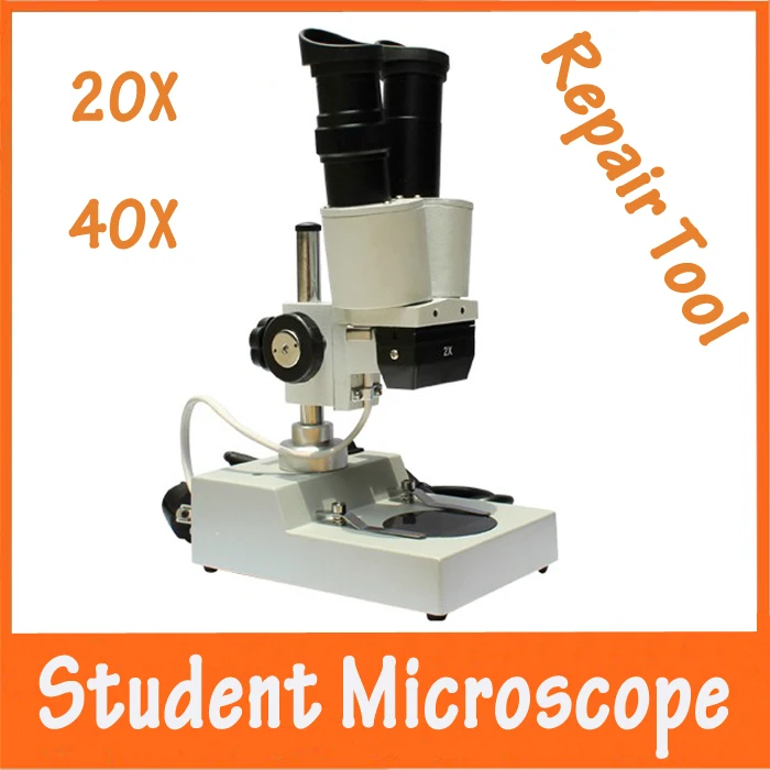 

20x Illumination Student Children Educational Binocular Stereology Microscope Repairing Tool Characterization Utility School