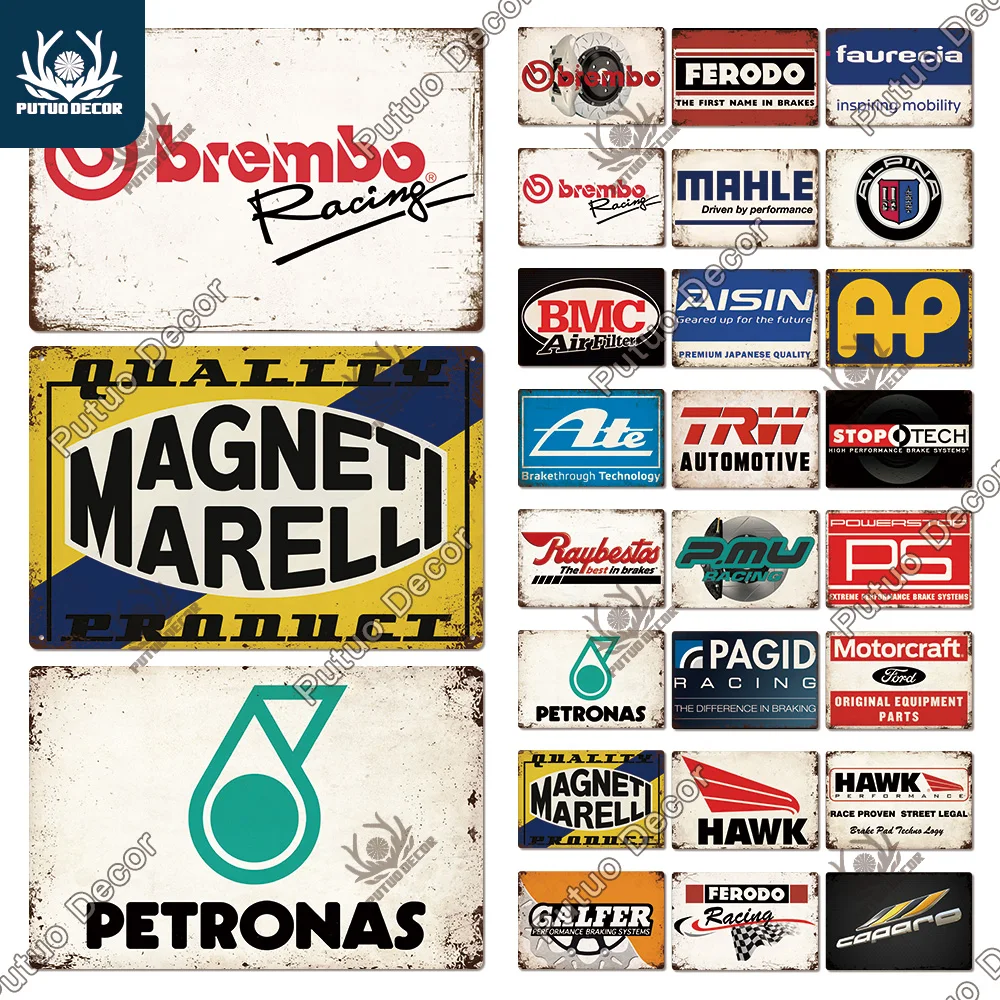 Poster Retrò Olio Benzina Per Garage - Set 5 Targhe Metallo 8x12 Pollici - Foto 7