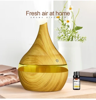 

KBAYBO portable usb air humidifier 300ml Aroma essential oil diffuser wood mist maker aroma diffuser mist diffuser fogger