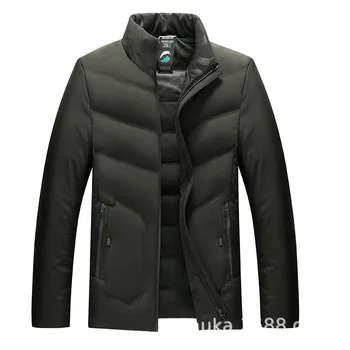 

Winter Men Down Jacket Plus Fat plus Size Men's Wear Fat Fat Man Li Collar Leisure Coat Loose Down Jacket Spuer