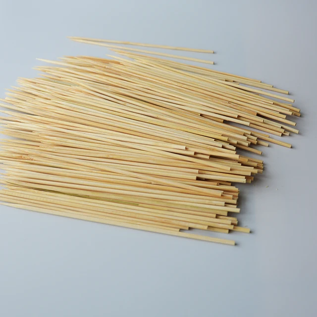 350Db Rövid Bambusz Nyárs Fa Grill Kebabs Gyümölcs Csokoládé Szökőkút Bárok Büfé Ehető Botok Karbonizálhatók - Image 3