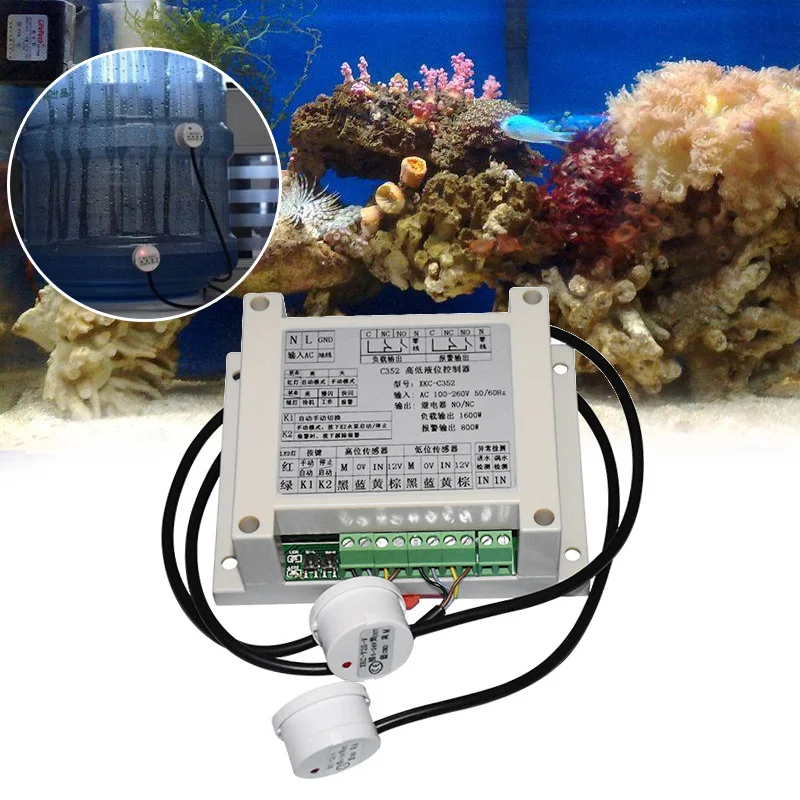 Inteligente sem Contato Módulo de Controle Fontes de Alimentação Equipamento Elétrico Supplie Nível Líquido Detector Sensor Automático Relés 2 sem contato sensor módulo de controle automático fontes de alimentação relés