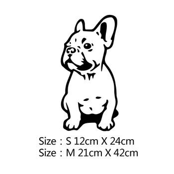 

Interesting Bull Dog Car Sticker Styling Creativity Cover Scratches Waterproof Windshield Bumper Window Decoration PVC24*12cm