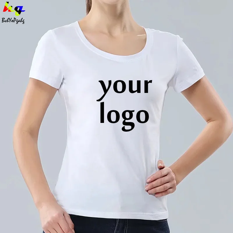Ladies T-shirt customization/design logo summer short sleeve round neck modal casual team advertising shirt | Женская одежда