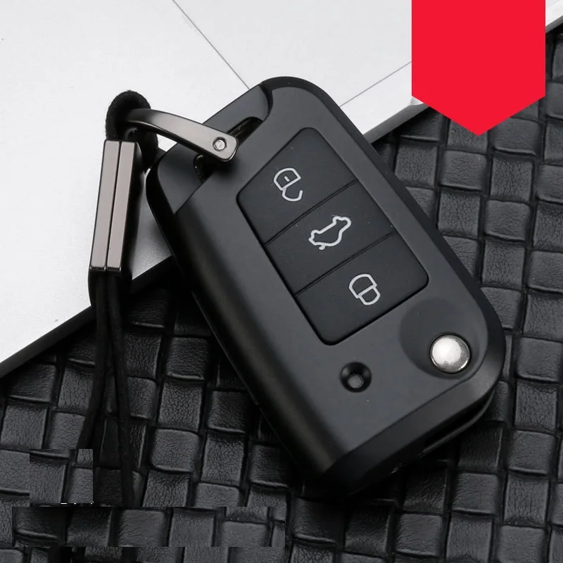 Чехол для ключей из углеродного волокна для Volkswagen Polo, Golf 7 Tiguan для Skoda Octavia Kodiaq Karoq для SEAT Ateca Leon Ibiza
