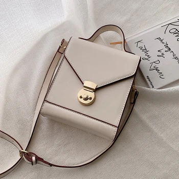 

European Retro Fashion Ladies Small Square bag New Quality PU Leather Women's Handbag Simple Tote Shoulder Messenger Bags