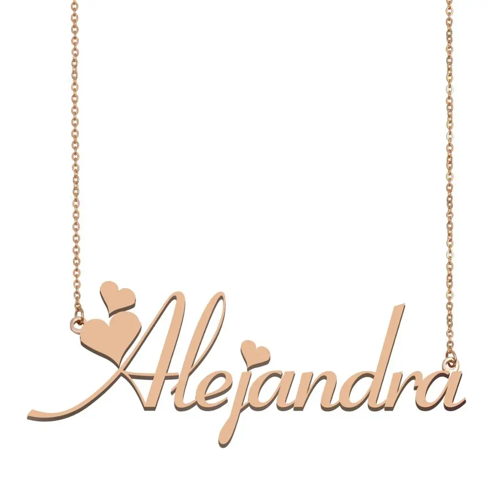 

Alejandra Name Necklace, Custom Name Necklace for Women Girls Best Friends Birthday Wedding Christmas Mother Days Gift