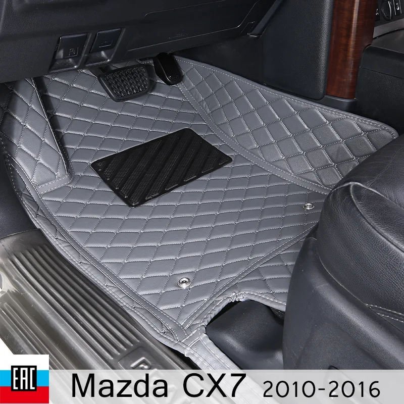 3D Автомобильные коврики для Mazda CX7 2010-2016 из экокожи аксессуары салона автомобиля 4
