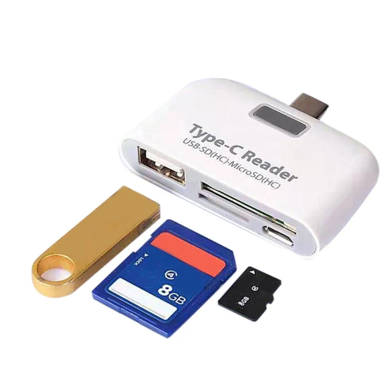 Новый многофункциональный Usb 3 1 адаптер для карт памяти type C c Tf Sd Otg карта Reade|Карты
