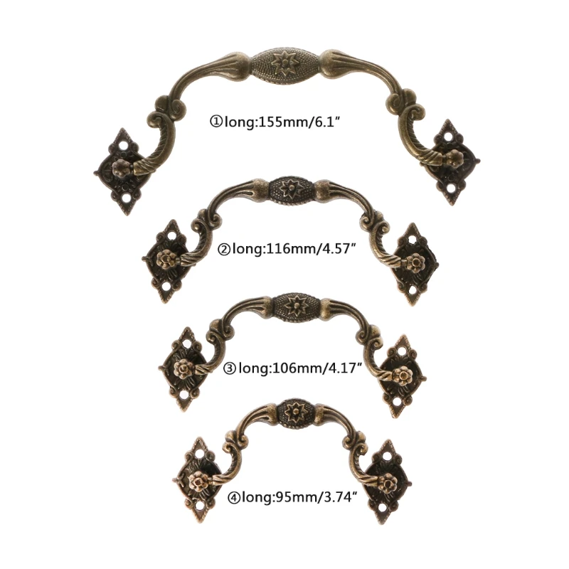 Коробка Чемодан держатель Арка Tracery бронзовый тон ящик деревянная шкатулка ручка